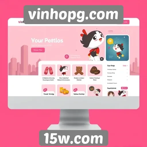 Interface do usuário do site vinhopg em foco